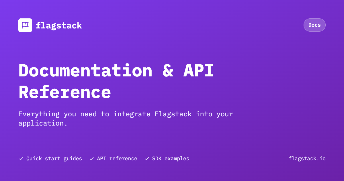 Local Developer Setup - Documentation - Flagstack